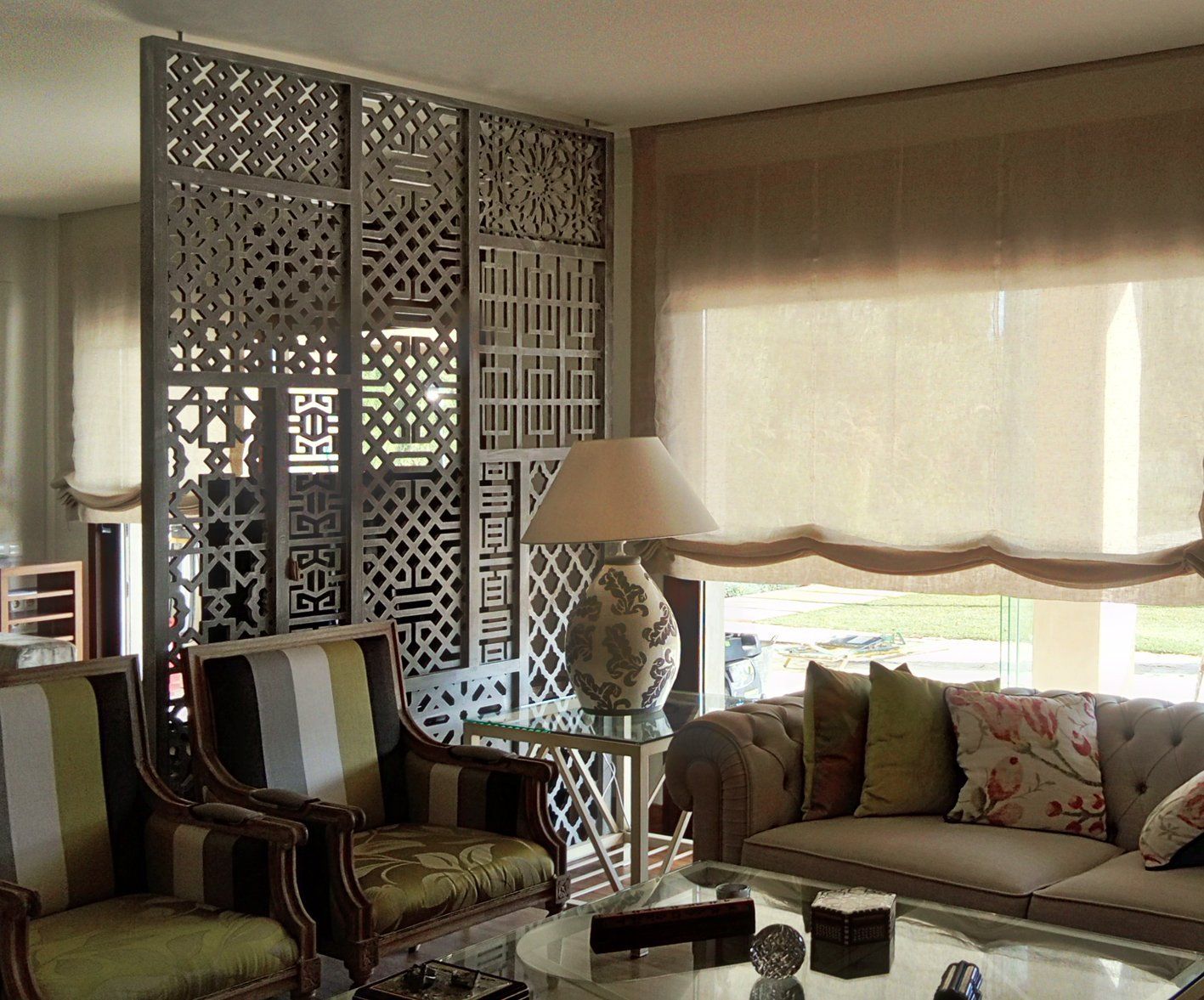 separadores de madera para divir espacio