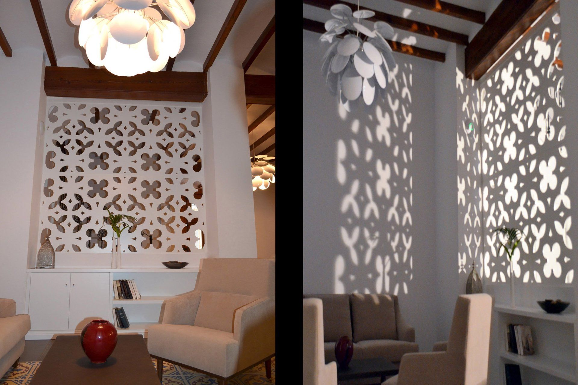 separadores de ambientes de hoteles, restaurantes y tiendas