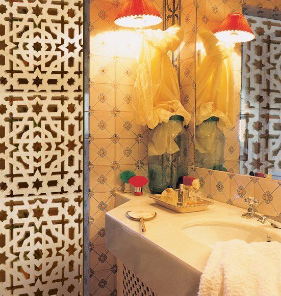 separador de ambiente moderno con celosia decorativa