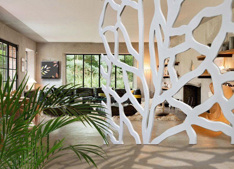 divison de ambientes con celosias decorativas