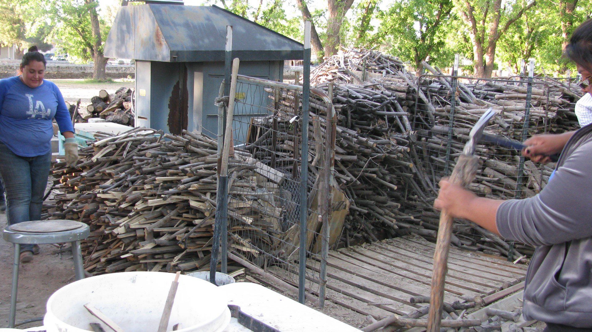 Hut made of sticks