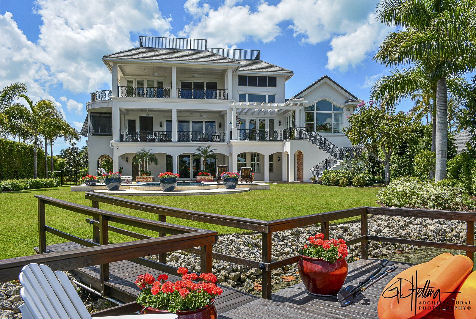 Naples FL mansion with outside deck