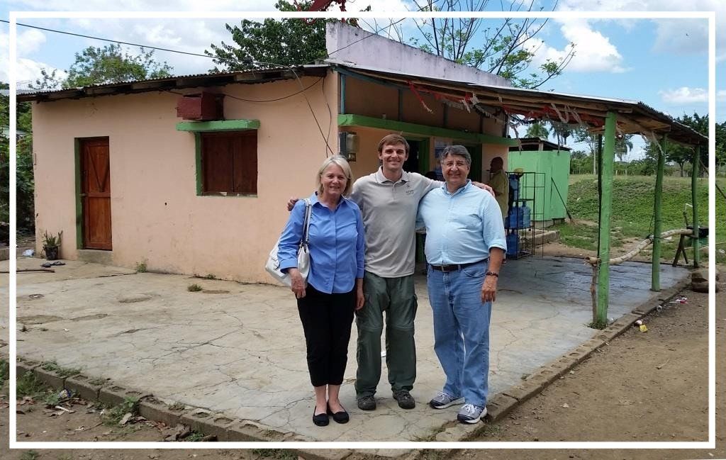 Glenn Hettinger and family in Dominican Republic with HOPE rep.with HOPE International
