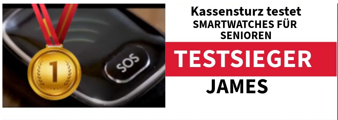 Testsieger im Kassensturz – James Notrufuhr B8 von Vitatel