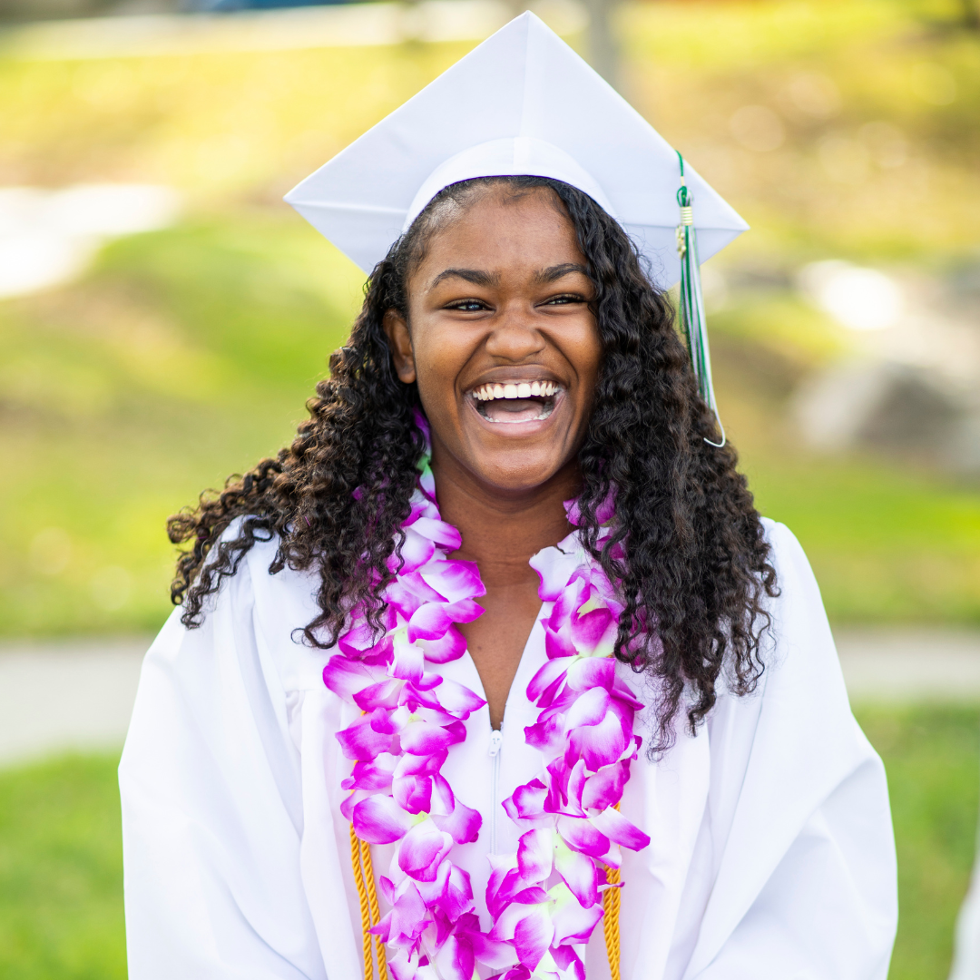 Teenager on graduation day in the child welfare system in Connecticut