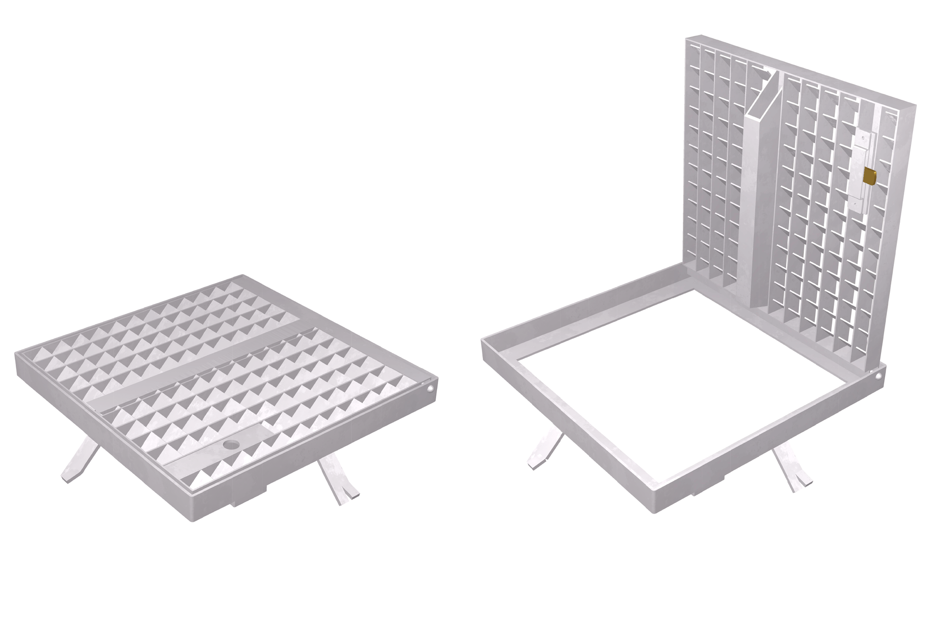 Grille de ventilation à verrouillage