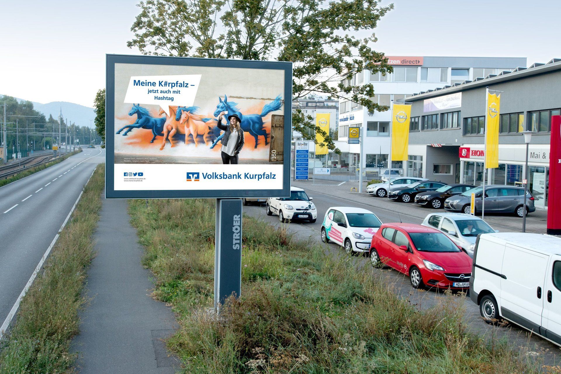 Bild zeigt ein Fahrrad mit urbaner Werbung