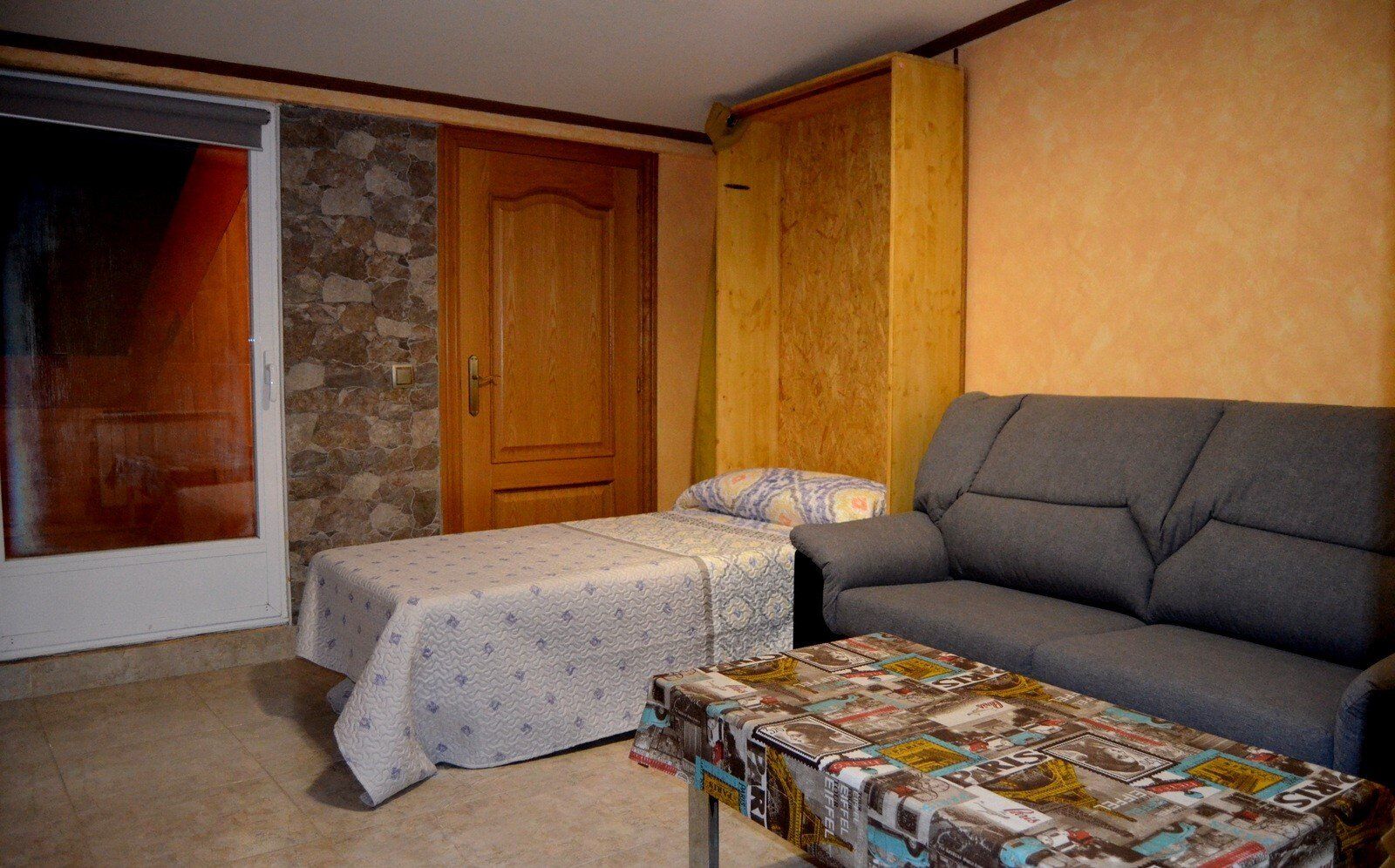 Salon apartamento con terraza en Clavijo