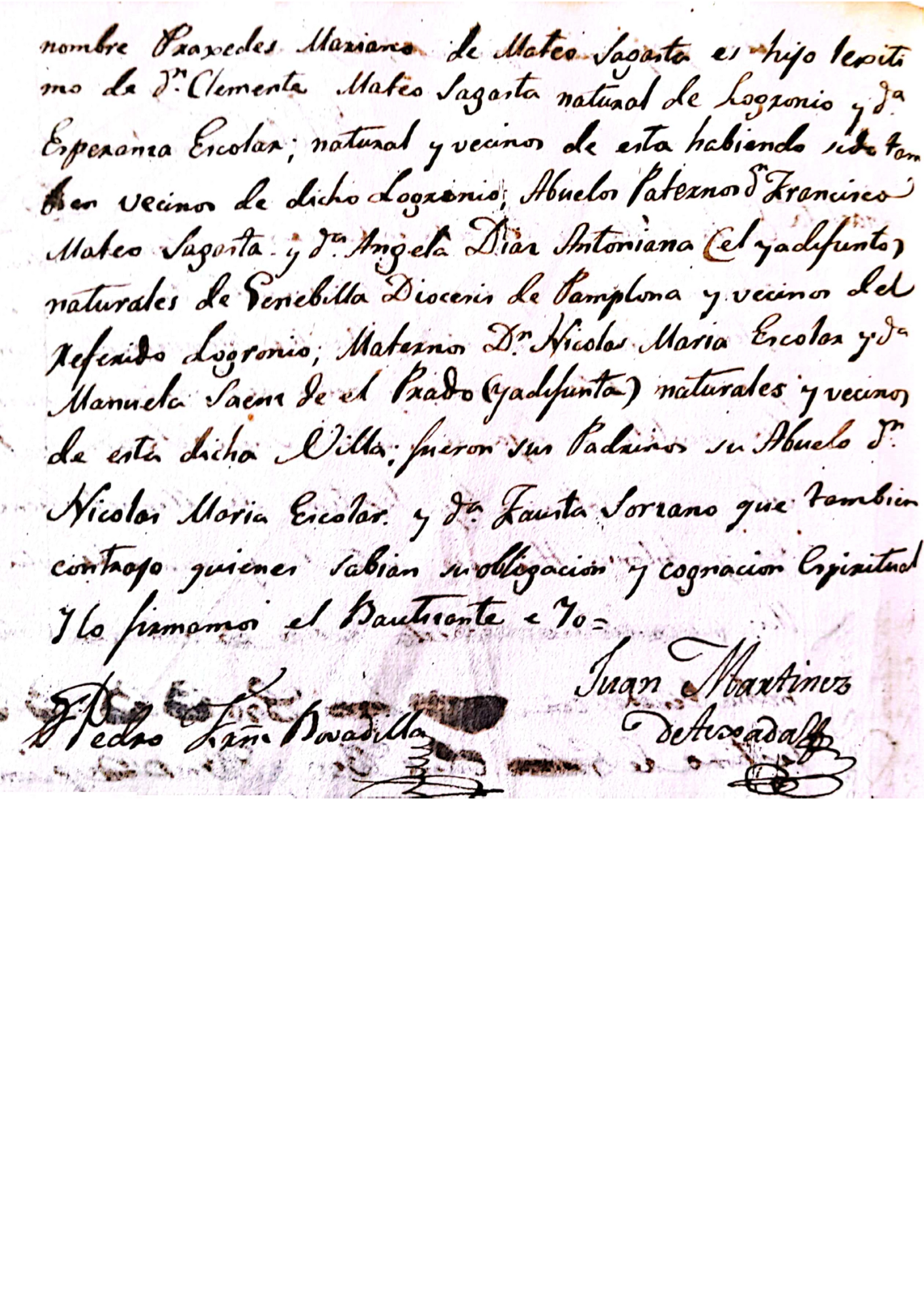 Certificado literal de nacimiento de Práxedes Mateo-Sagasta Partida literal de nacimiento de Práxedes Mateo-Sagasta, Certificado literal de nacimiento de Práxedes Mateo-Sagasta, Partida de nacimiento de Práxedes Mateo-Sagasta