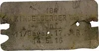 Foto der Erkennungsmarke von Kindelberger Karl Erkennungsmarke von Kindelberger Karl