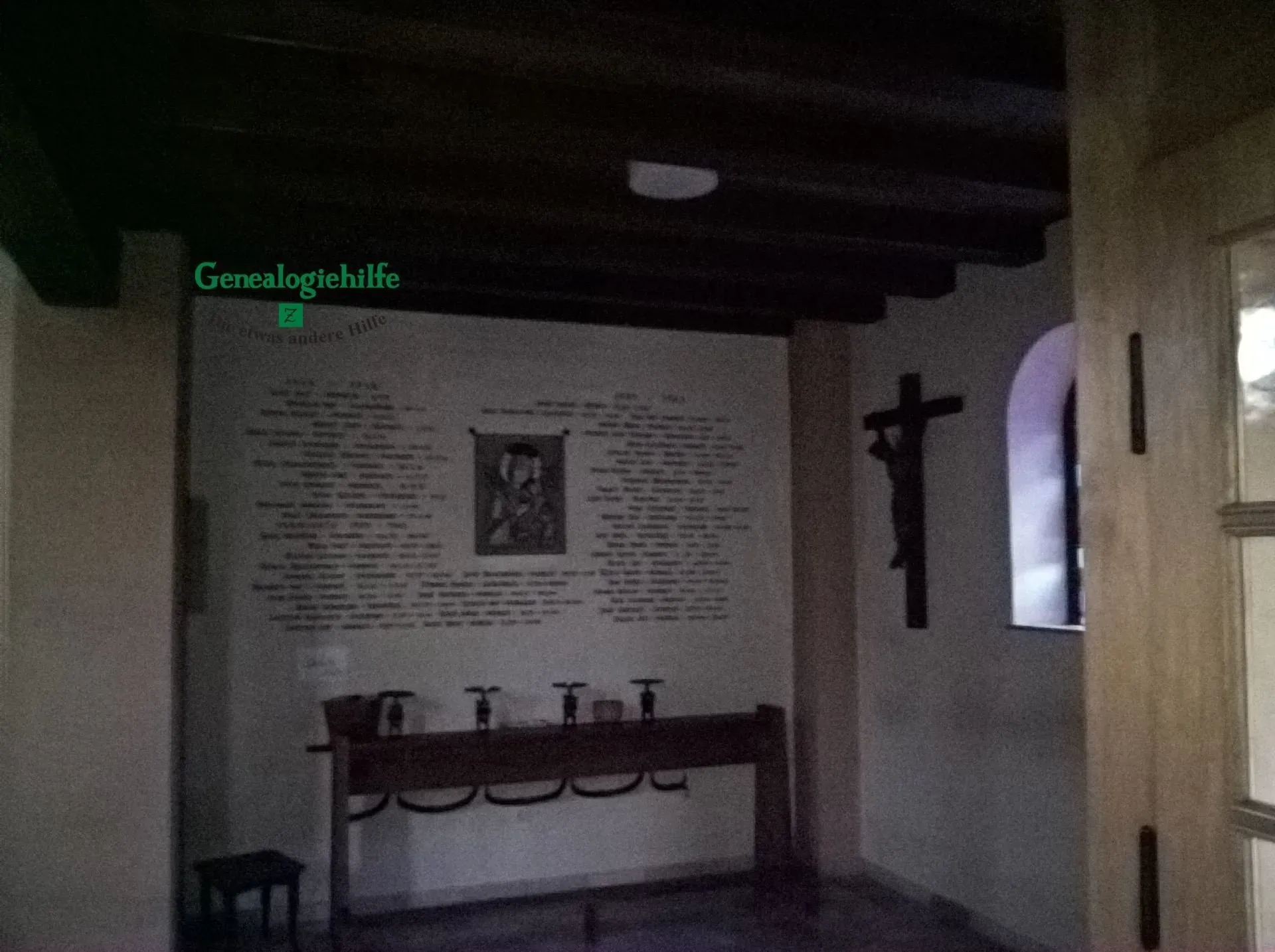 Harbach Hinhausen, Gedenkwand in der Kirche Harbach Hinhausen, Gedenkwand in der Kirche