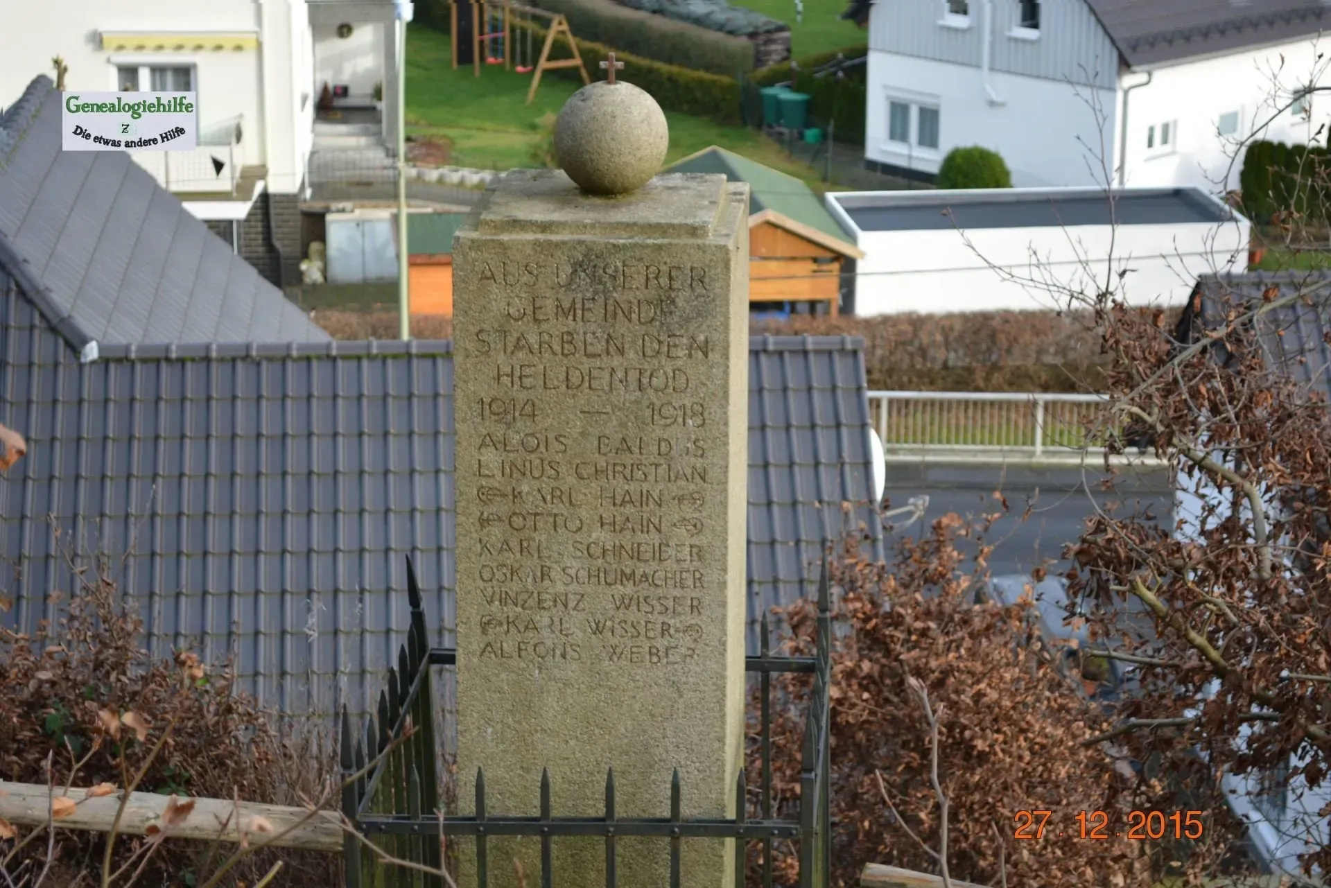 Luckenbach, Stele am Aufgang zum Denkmal Luckenbach, Stele am Aufgang zum Denkmal