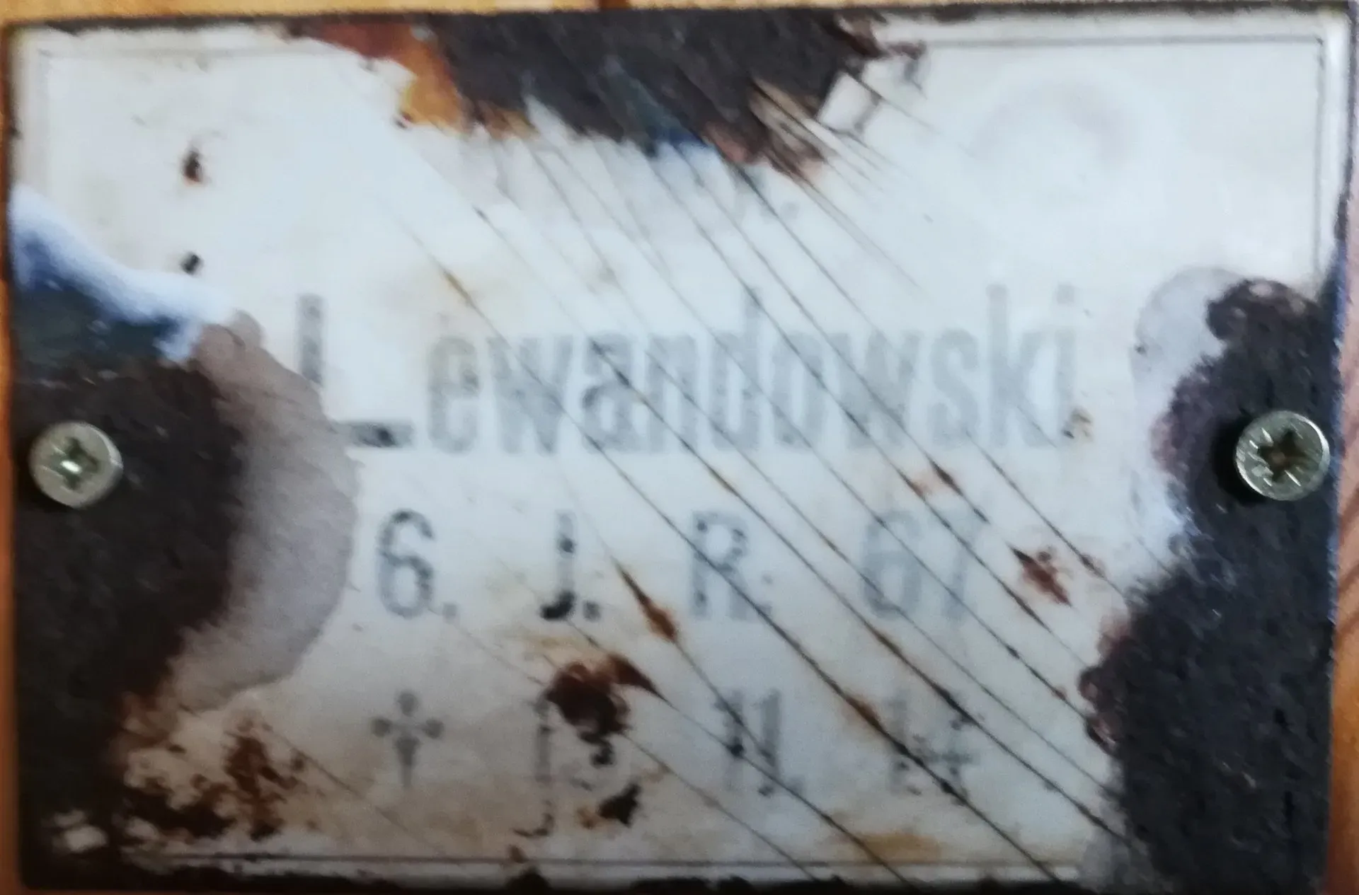Grabplatte von Lewandowski Franz Lewandowski Franz