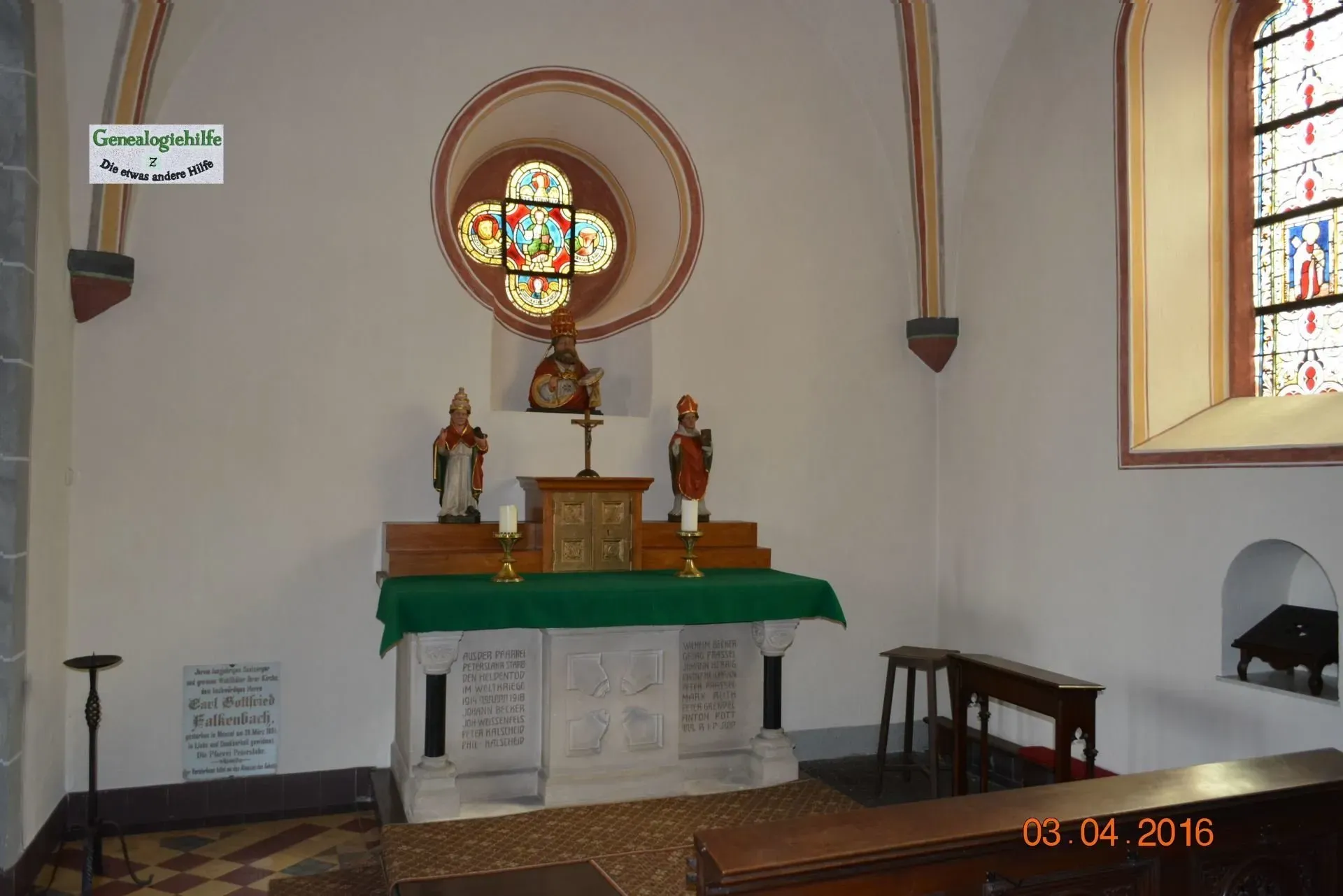 Peterslahr, Gedenktafeln, Kirche innen Peterslahr, Gedenktafeln, Kirche innen