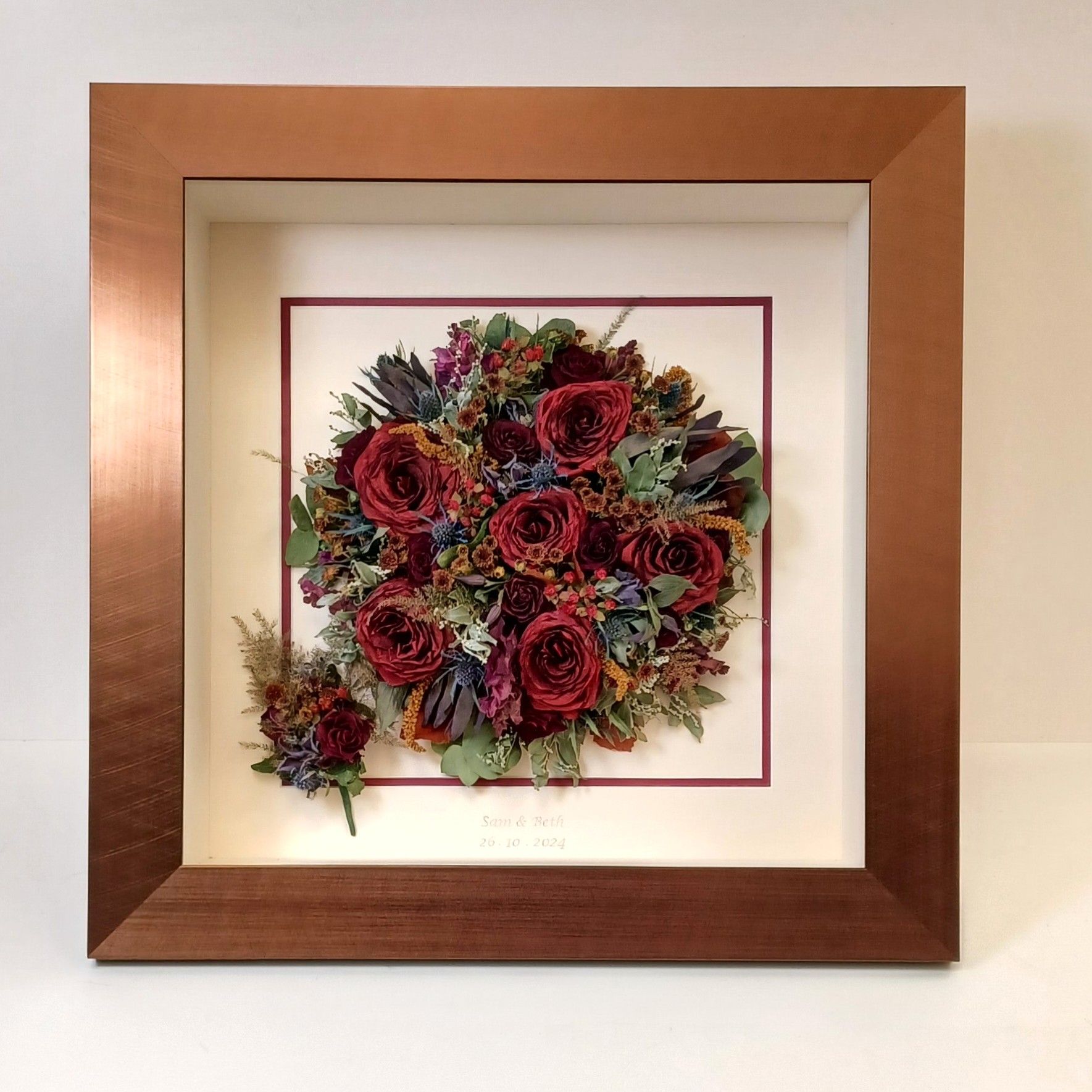 3d wedding flower preservation