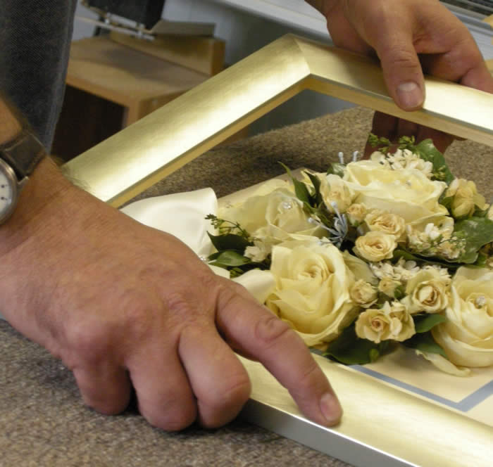 Framing preserved roses