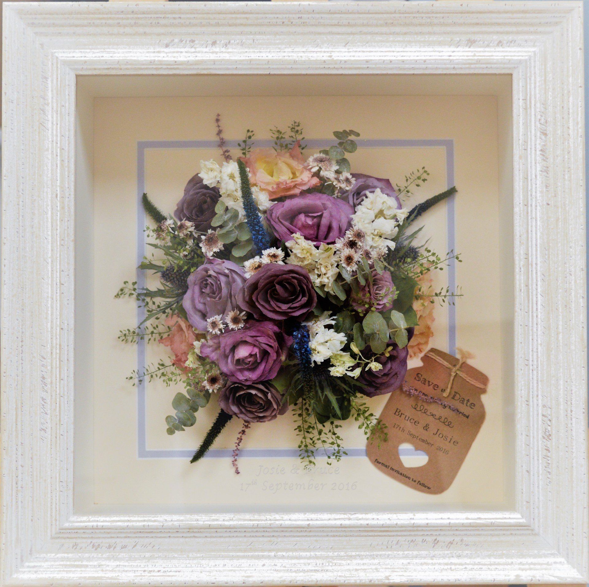 Framed wedding stationery