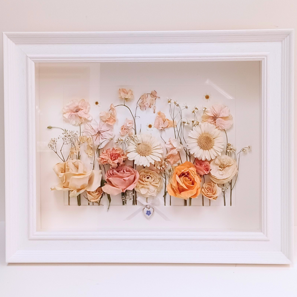 Meadow design using preserved wedding bouquet