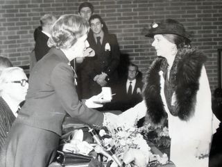Margaret Thatcher and Corinna Seeds 1978