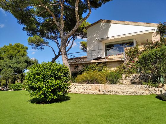 Instalación césped artificial jardín Jardinería Ànima Verda césped artificial jardín