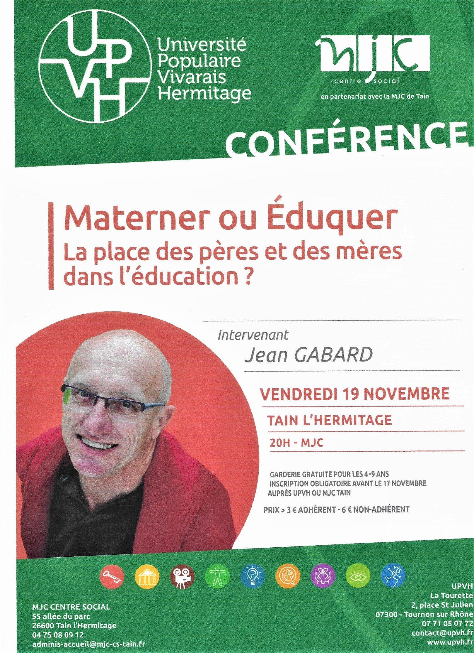Conférence à l'Université Populaire Vivarais Hermitage