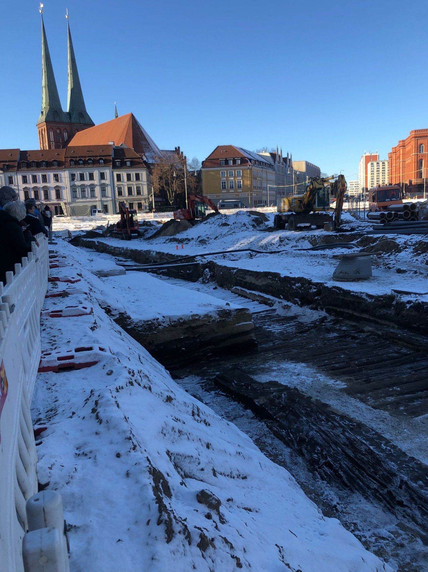Grabung Stralauer Straße/Molkenmarkt 2022 Blick auf die Grabung Stralauer Straße/Molkenmarkt 2022