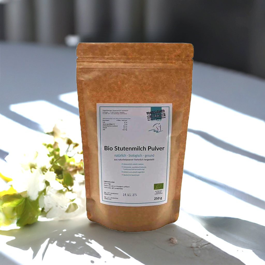 schonend getrocknet, einfach in der Handhabung. Stutenmilchpulver