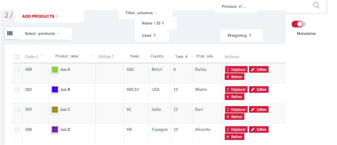 N°7 : Possibilité d'importer des données en masse dans la base de données 'Produits'.