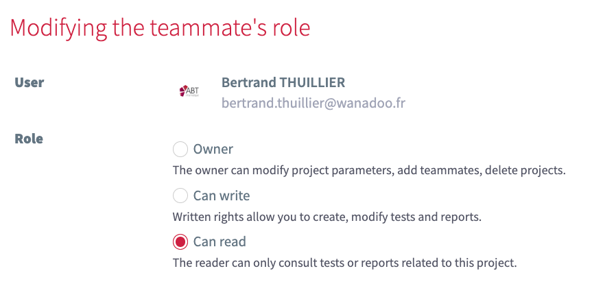 N° 9 : Base de datos común : perímetros con derechos de acceso