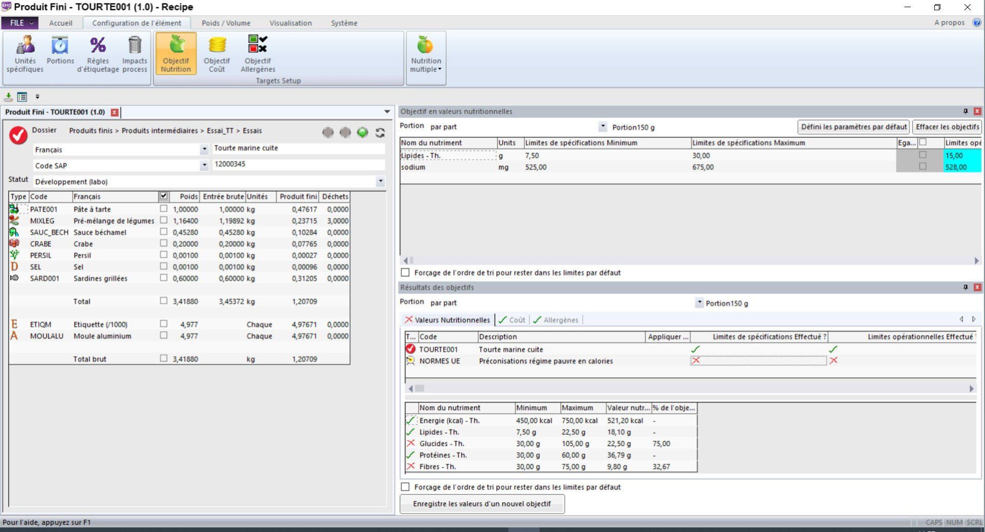 logiciel gestion de formulation, Recipe software, ABT Informatique