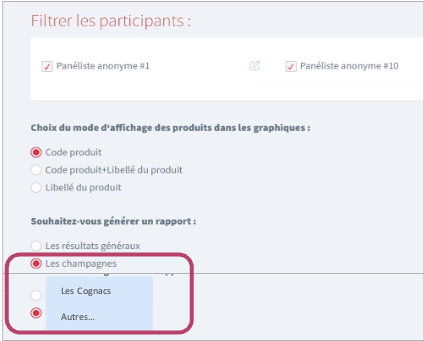Profil Quali® : un menu avec des résultats généraux mais aussi spécifiques.