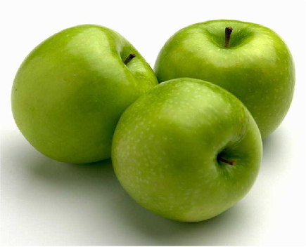 Test triangular : imagen de 3 manzanas