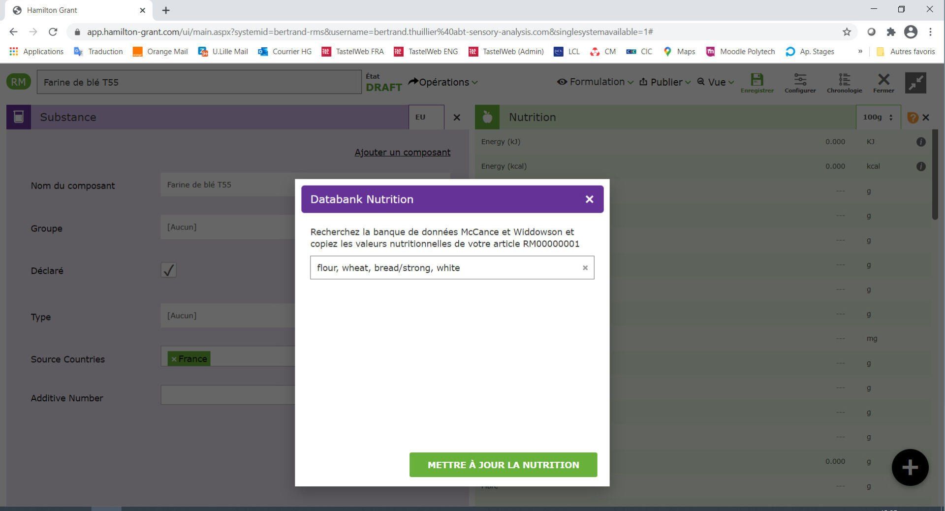 logiciel gestion de formulation, Recipe software, ABT Informatique