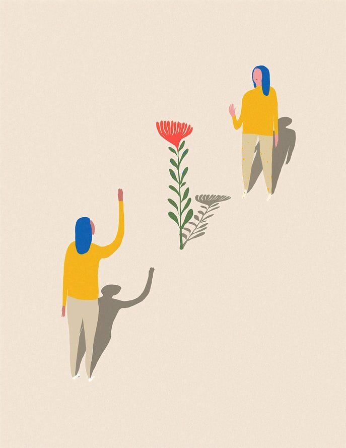 A simple graphic image of a person