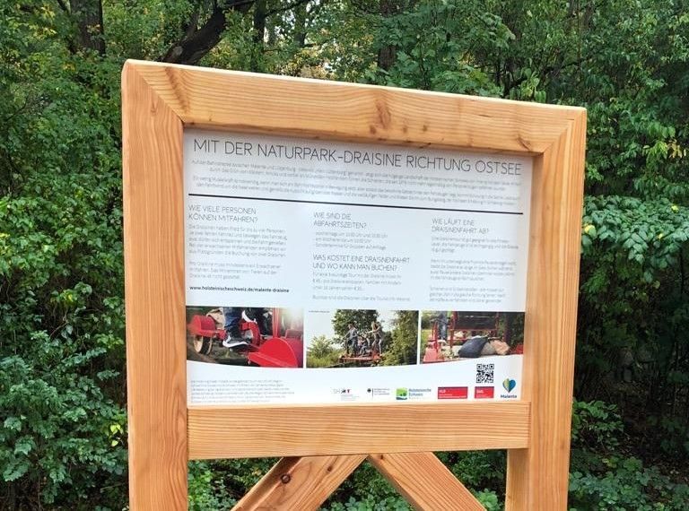 Infotafel Draisinenfahrt Malente-Lütjenburg