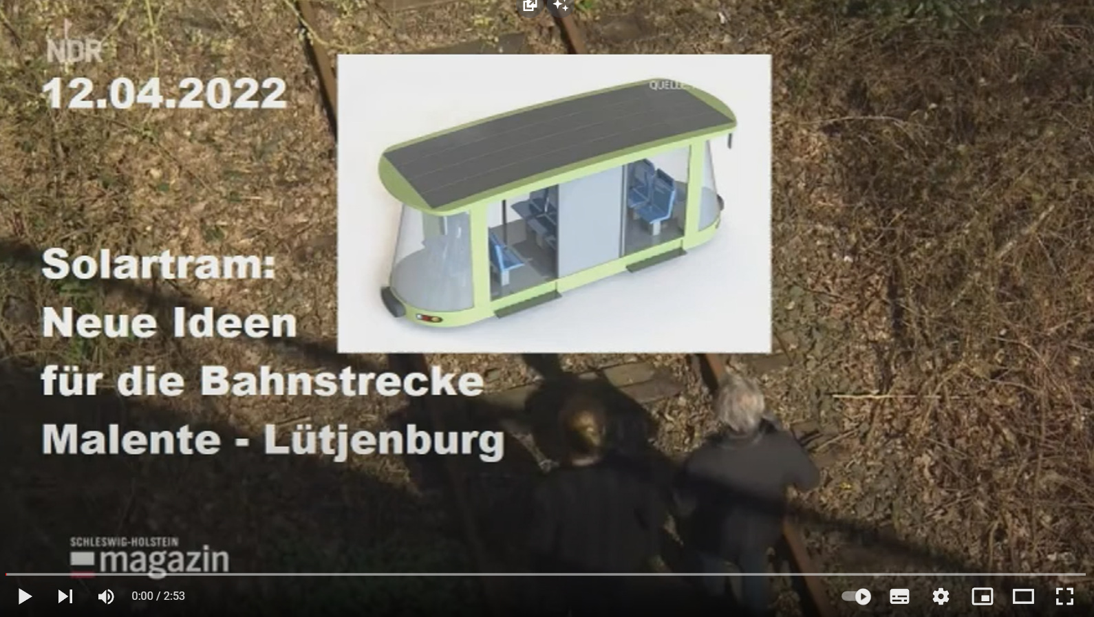 SolarTram: Neue Ideen für die Bahnstrecke Malente-Lütjenburg (Youtube) NDR-Beitrag zur SolarTram: Neue Ideen für die Bahnstrecke Malente-Lütjenburg