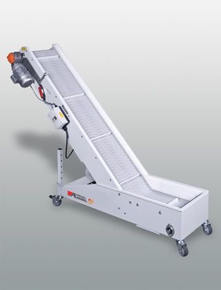 Förderbänder Amboss+Langbein Wasserbad-Förderband, Produktionspuffer