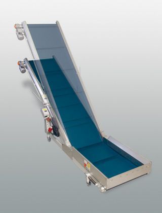 Cintes transportadores Cinta transportadora de bany d'aigua Amboss Langbein, buffer de producció