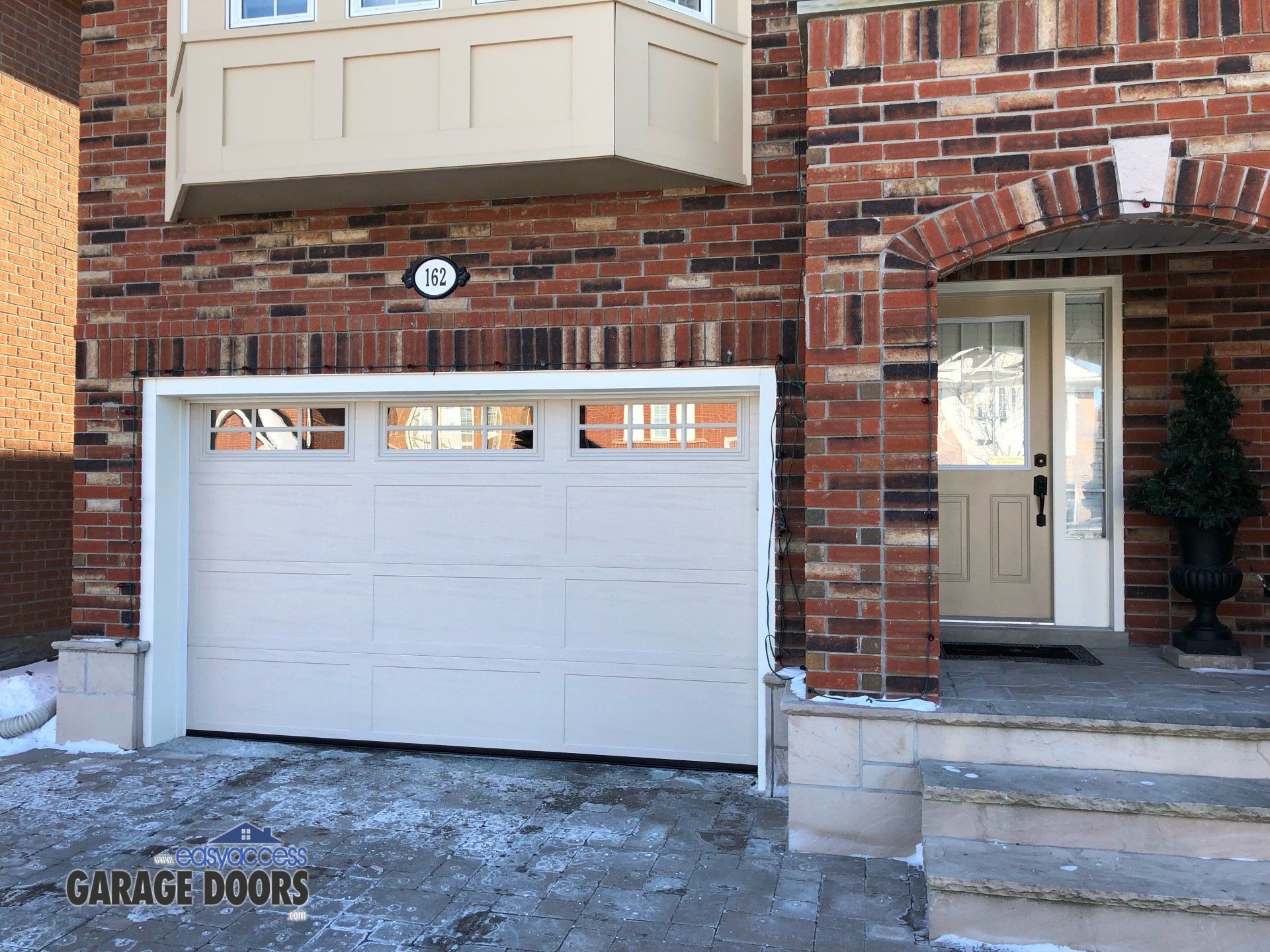 shaker garage door almond