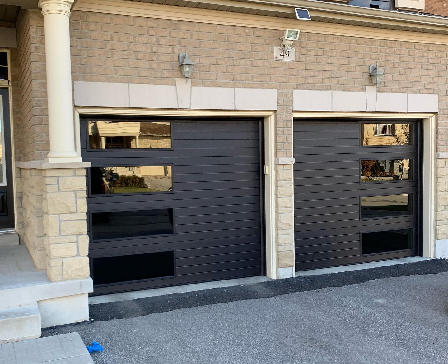 tinted windows garage door
