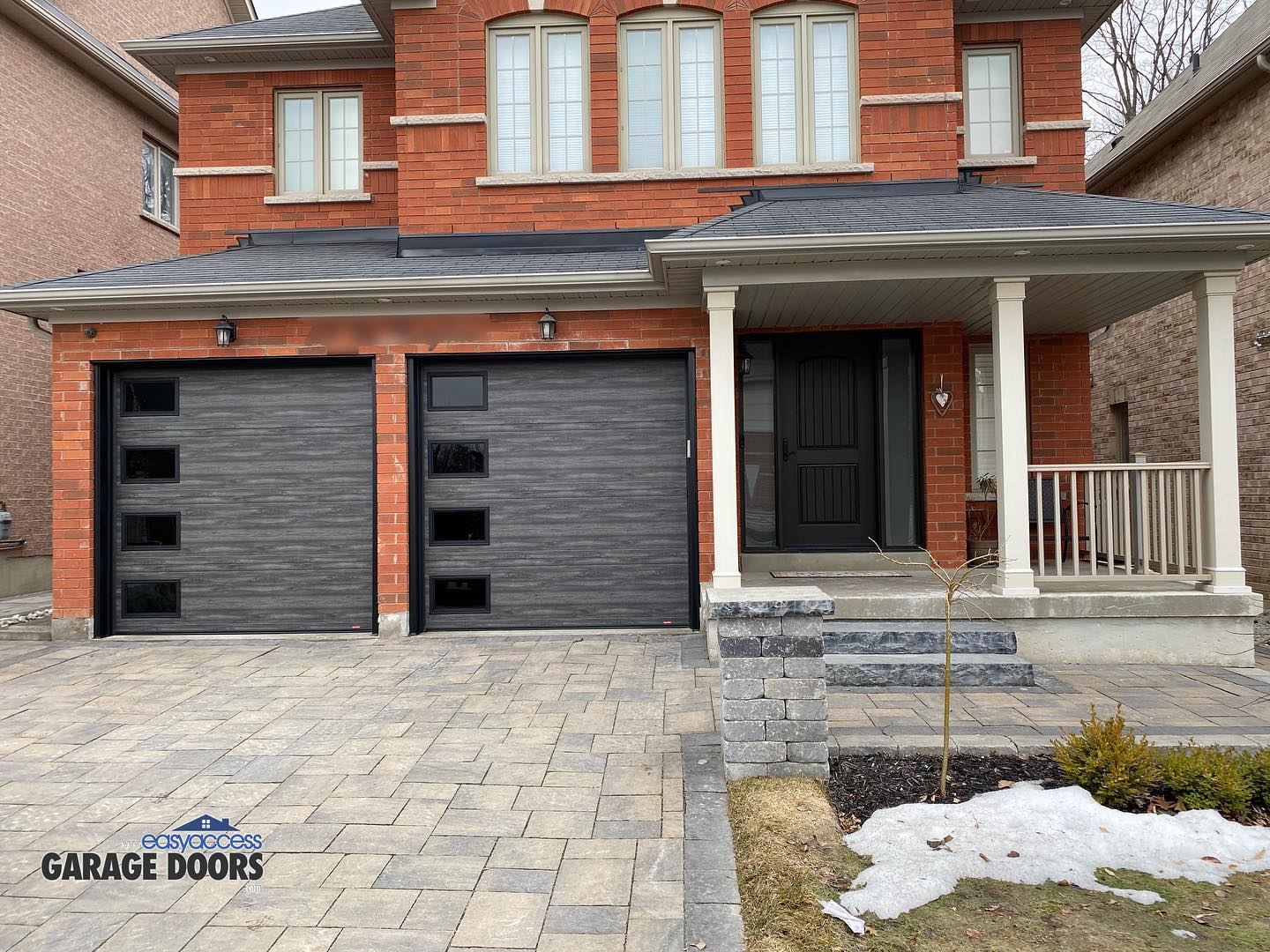 modern garage doors tinted windows