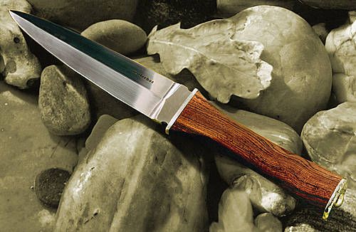 Nr.12 Dolch, Klinge aus ATS-34 Edelstahl, Griff aus Ebenholz