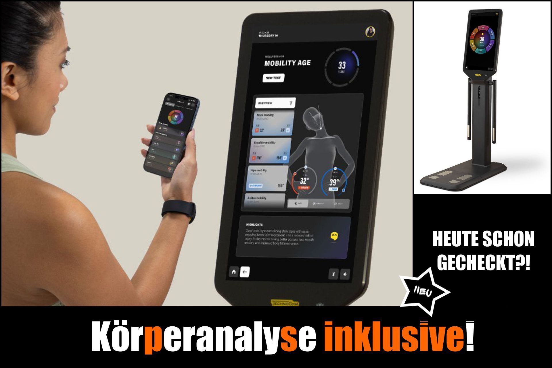 Körperanalysewaage in unseren 24-Stunden-Fitnessstudios in Rostock & Barth