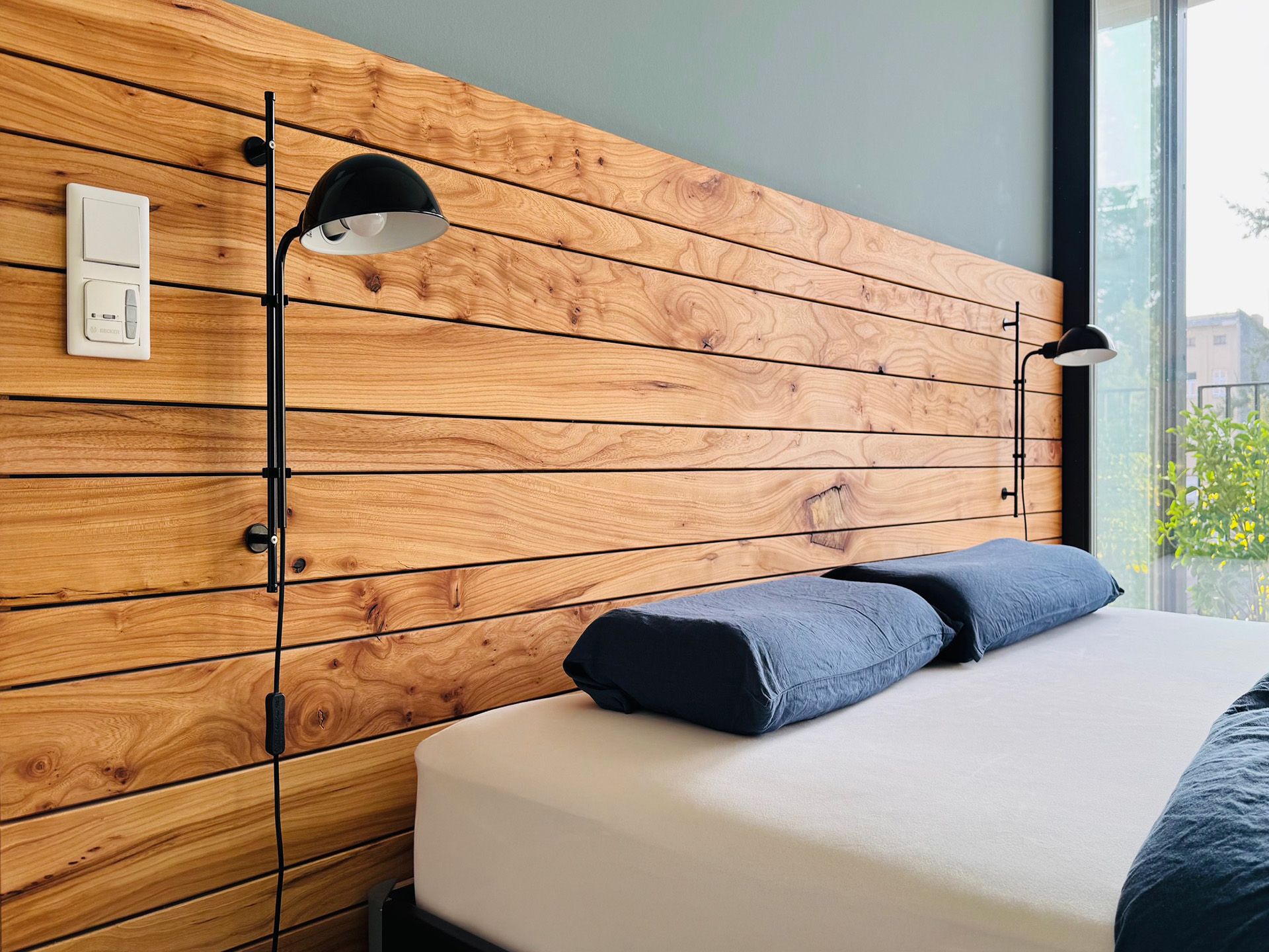 Bettenrückwand in Eiche