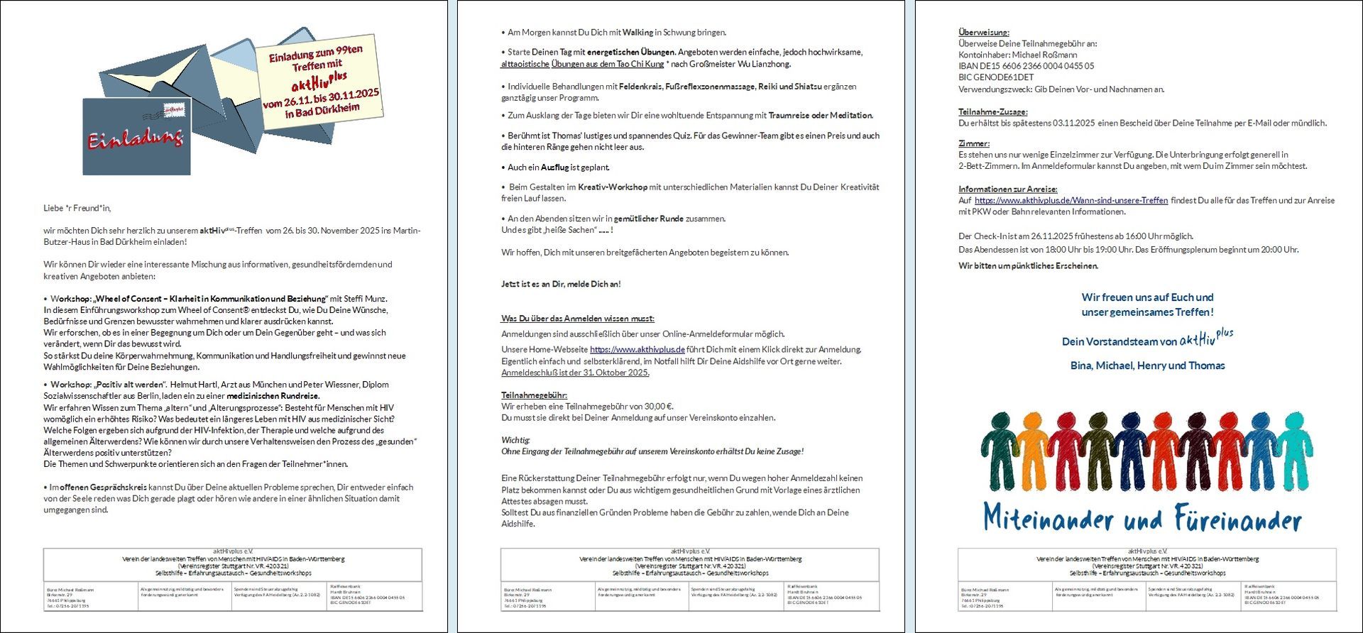 Download: Einladung zum 98. landesweiten Positiventreffen vom 30.04. bis 04.05.2025 in Langenargen