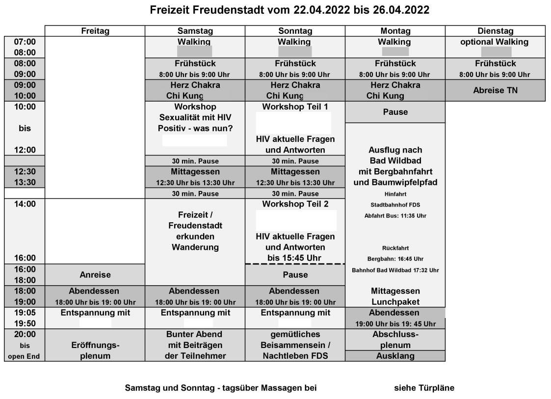 Programm November-Treffen in Bad Dürckheim