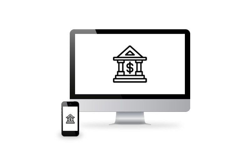 4 Devices mit Screenshots eines Softwareprojekts von POINT bei einer Hamburger Privatbank