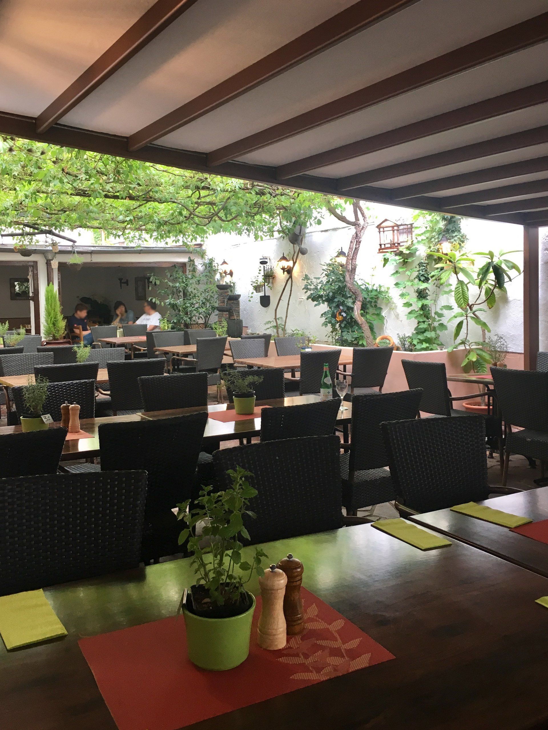 Erlanger Biergarten auch bei Sommerregen - Ristorante Carpaccio Erlangen