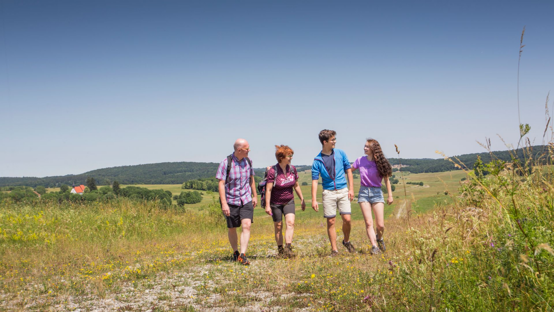 Wanderer auf der Schwäbischen Alb