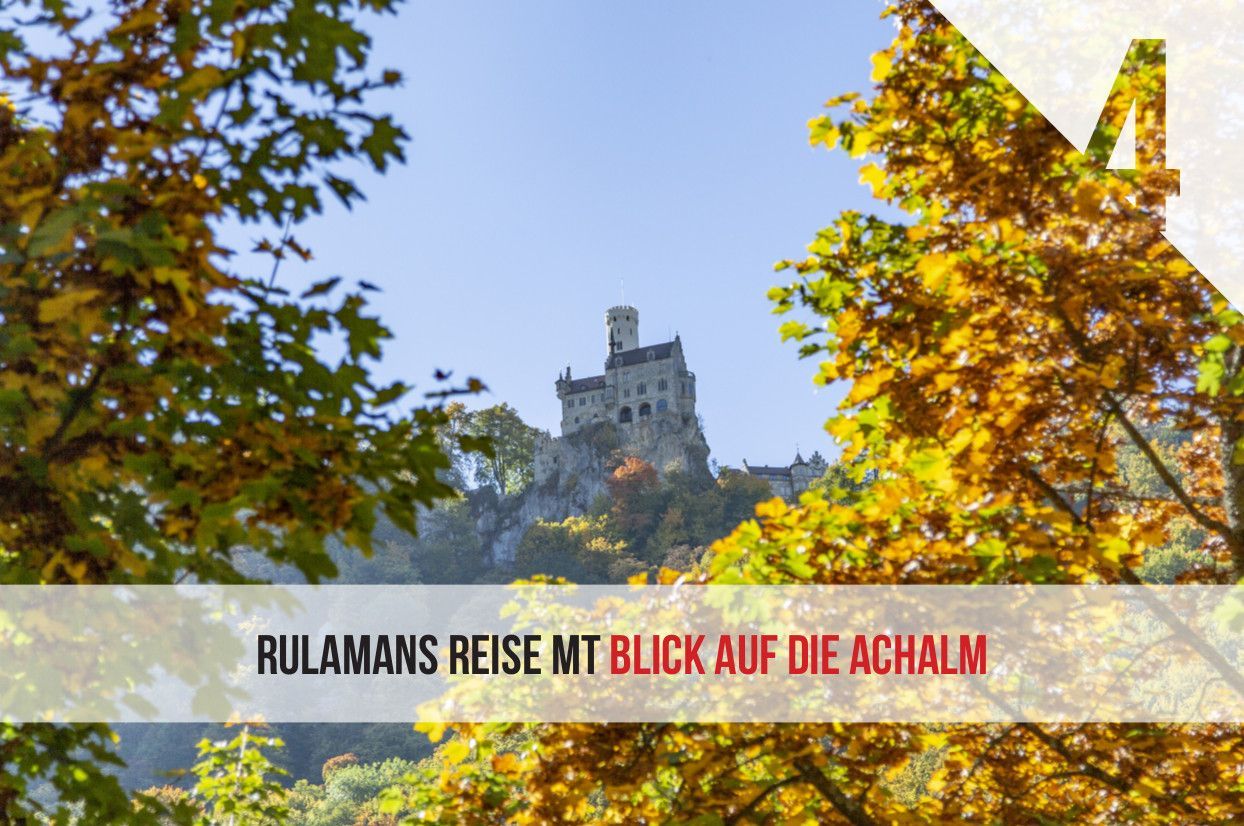 WanderMahl Tour 4 – Panoramablick über die Schwäbische Alb mit Ahornbäumen auf dem Weg mit Blick zur Achalm.